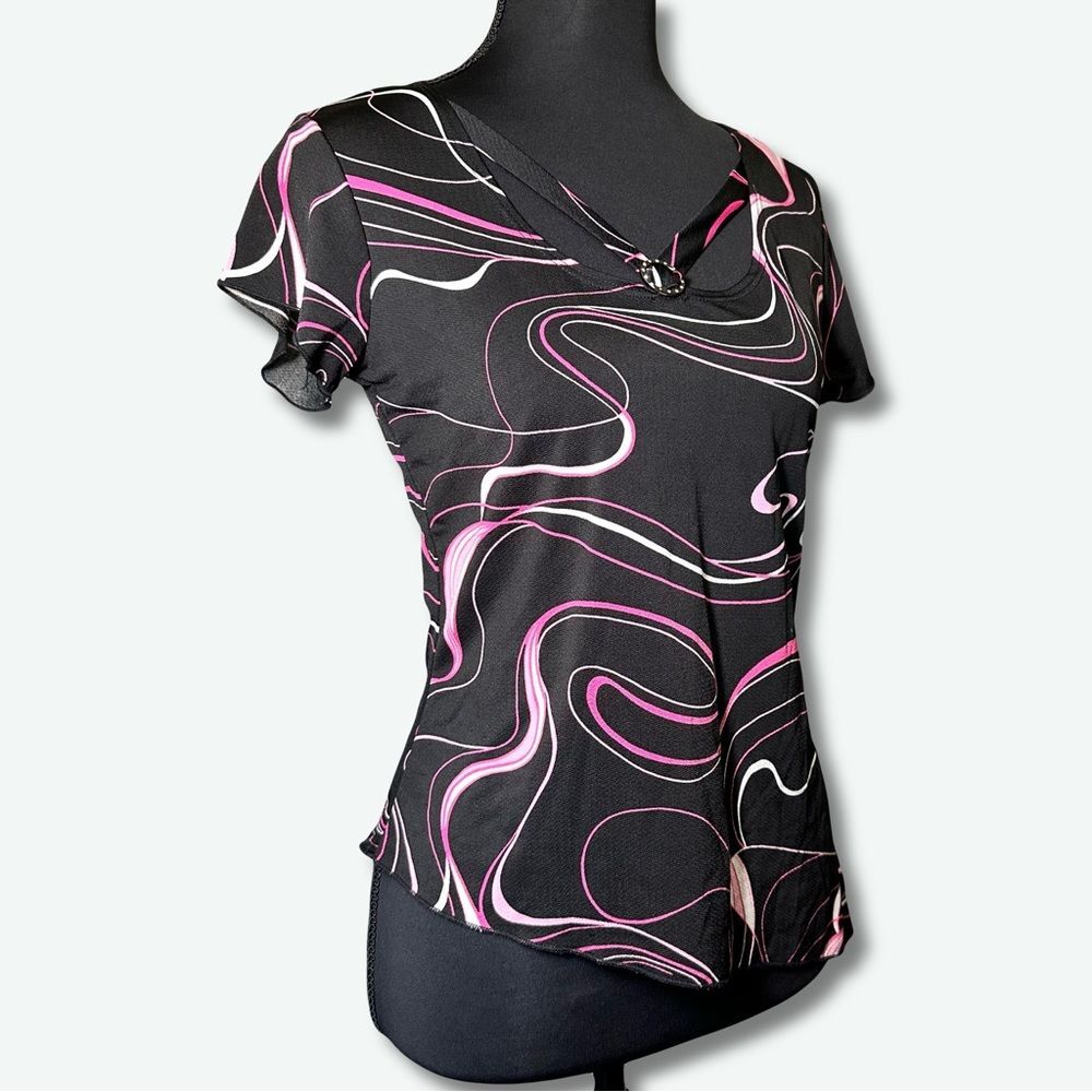 Y2K Asymmetrical Short Sleeve Tee